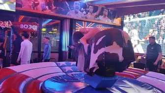 Amazing mechanical bull riding 27th of February 2024 made in Spain #1