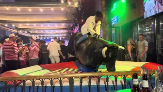 Mechanical bull riding May 28th 2024 in Benidorm