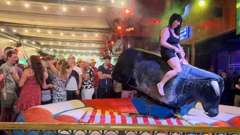 Mechanical bull riding April 24th 2034 in Benidorm Spain ????????