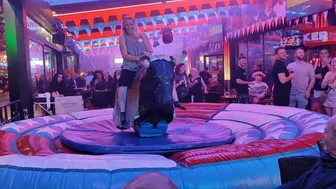 Mechanical bull riding December 17th 2023 in Benidorm