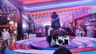 Mechanical bull riding December 18th 2023 in Benidorm #2