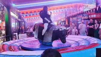 Mechanical bull riding December 18th 2023 in Benidorm #3