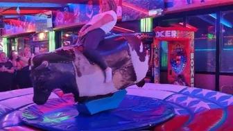 Mechanical bull riding March 6th 2024 in Benidorm ????????????