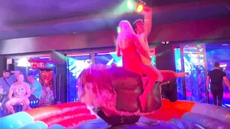 Mechanical bull riding May 27th 2024 in Benidorm Spain ♥️♥️♥️♥️♥️♥️ #6