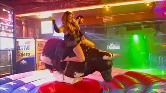 Mechanical bull riding May 13th 2024 in Benidorm made in Spain ????????????