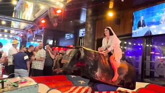 Mechanical bull riding April 22nd 2024 in Benidorm Spain ♥️♥️♥️♥️ #3