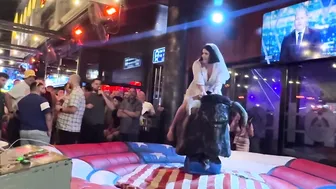 Mechanical bull riding April 22nd 2024 in Benidorm Spain ♥️♥️♥️♥️ #4