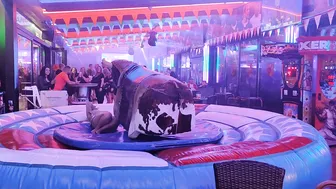 Mechanical bull riding early morning November 18th 2023 in Benidorm ♥️♥️ #8