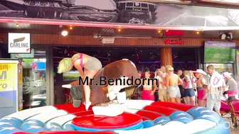 Mechanical bull riding♥️♥️noche de toro 21 de Junio 2024 en Benidorm #6