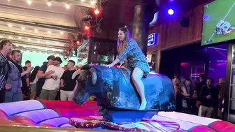 Mechanical bull riding May 9th 2024 in Benidorm Spain ♥️♥️♥️♥️♥️♥️ #2