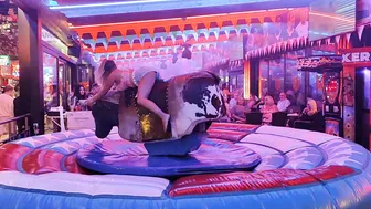 excellent mechanical bull riding November 20th 2023 in Spain ♥️♥️♥️♥️ #6