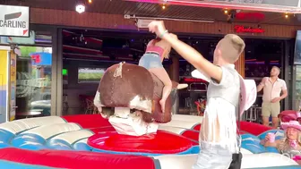 Midnight mechanical bull riding 20th of June 2024 in Benidorm made in Spain ♥️♥️ #4