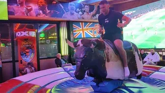 Mechanical bull riding February 27th 2024 in Benidorm