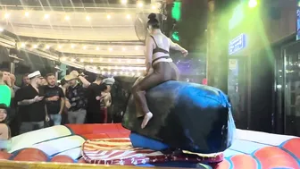 Mechanical bull riding April 27th 2024 in Benidorm Spain ♥️♥️♥️♥️ #7