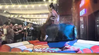 Mechanical bull riding April 27th 2024 in Benidorm Spain ♥️♥️♥️♥️ #9