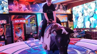 Mechanical bull riding ♥️♥️♥️♥️ midnight bull riding in benidorm #10