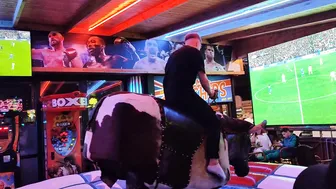 Mechanical bull riding ♥️♥️♥️♥️ midnight bull riding in benidorm #5