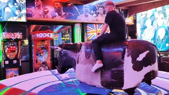 Mechanical bull riding ♥️♥️♥️♥️ midnight bull riding in benidorm #9