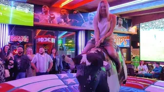 Mechanical bull riding February 22nd 2024 in Benidorm ????????????