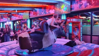 Mechanical bull riding March 8th 2024 in Benidorm Spain. ♥️♥️♥️♥️ #1