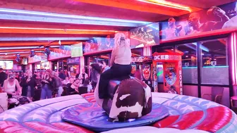 Mechanical bull riding March 8th 2024 in Benidorm Spain. ♥️♥️♥️♥️ #2