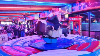 Mechanical bull riding March 8th 2024 in Benidorm Spain. ♥️♥️♥️♥️ #3