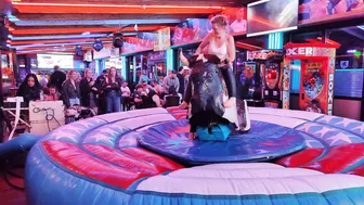 Mechanical bull riding March 8th 2024 in Benidorm Spain. ♥️♥️♥️♥️ #6