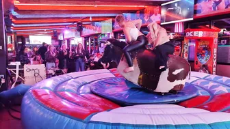 Mechanical bull riding March 8th 2024 in Benidorm Spain. ♥️♥️♥️♥️ #7