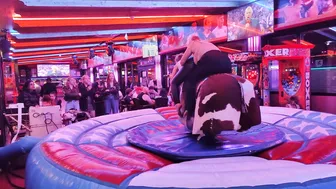 Mechanical bull riding March 8th 2024 in Benidorm Spain. ♥️♥️♥️♥️ #9