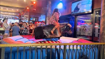 Mechanical bull riding April 26th 2024 in Spain ????????