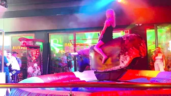 Exclusive mechanical bull riding June 4th 2024 in Benidorm Spain ♥️♥️ #2