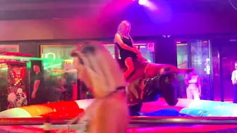 Exclusive mechanical bull riding June 4th 2024 in Benidorm Spain ♥️♥️ #4