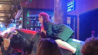 Mechanical bull riding midnight May 1st 2024 in Benidorm ♥️♥️fun night in Benidorm #1