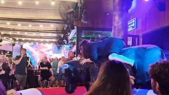 Mechanical bull riding midnight May 1st 2024 in Benidorm ♥️♥️fun night in Benidorm #8