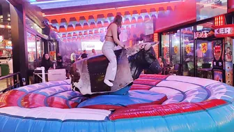 mechanical bull riding October 30th 2023 in Benidorm Spain ♥️♥️♉ #2