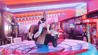 mechanical bull riding October 30th 2023 in Benidorm Spain ♥️♥️♉ #3