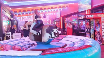 mechanical bull riding October 30th 2023 in Benidorm Spain ♥️♥️♉ #6