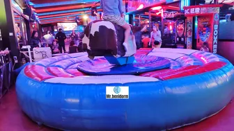 Beautiful mechanical bull riding March 1st 2024 in Benidorm ♥️♥️♥️♥️l ♉ #2