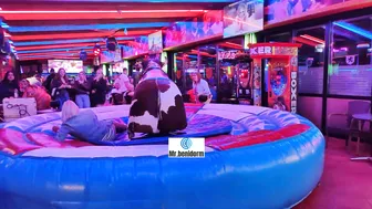 Beautiful mechanical bull riding March 1st 2024 in Benidorm ♥️♥️♥️♥️l ♉ #3