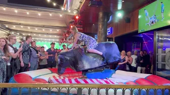 Beautiful lady riding mechanical bull April 30th 2024 in Benidorm Spain ♥️♥️♥️♥️ #2