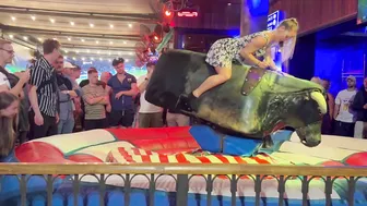 Beautiful lady riding mechanical bull April 30th 2024 in Benidorm Spain ♥️♥️♥️♥️ #3