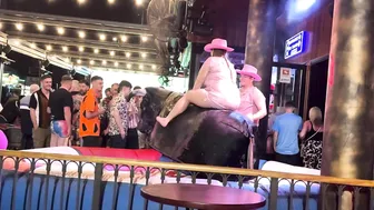 Mechanical bull riding May 3rd 2024 in Benidorm Spain ♥️♥️♥️♥️ #3