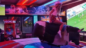 Beautiful mechanical bull riding March 3rd 2024 in Benidorm ????????????