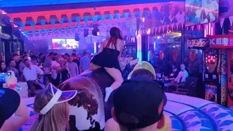 Amazing mechanical bull riding November 28th 2023