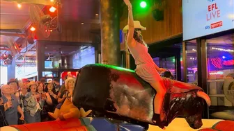 Mechanical bull riding April 18th 2924 in Benidorm Spain ????????