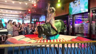 Mechanical bull riding April 18th 2924 in Benidorm Spain ♥️♥️♥️♥️ #2