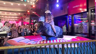 Mechanical bull riding April 18th 2924 in Benidorm Spain ♥️♥️♥️♥️ #3