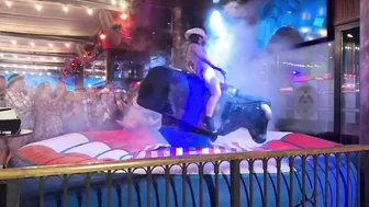 Mechanical bull riding April 18th 2924 in Benidorm Spain ♥️♥️♥️♥️ #9