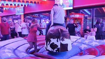 mechanical bull riding November 1st 2023 in Benidorm ♉♥️♥️ #2