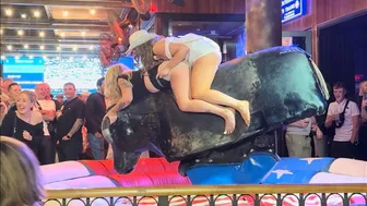 Beautiful Mechanical bull riding April 18th 2024 in Benidorm ????????